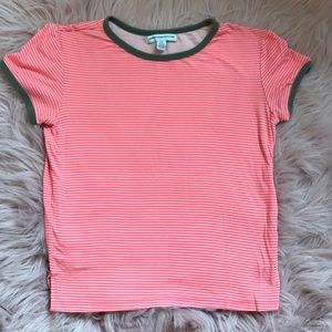 Striped crop tee